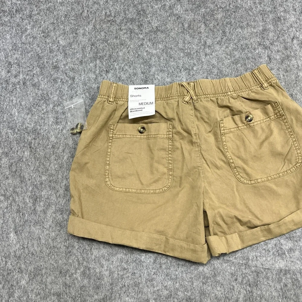 Sonoma Shorts Womens M Beige Utility Drawstring Twill Casual Goods For Life - Picture 8 of 16